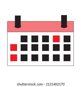 illustration vector graphics of calendar icon, good for calendar illustrations or timestamps