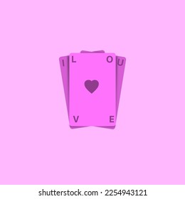 Illustration vector graphics card text say I love you, perfect design for your project 