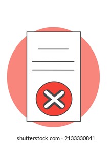 Illustration of vector graphics cartoon rejected. Suitable for business and finance article