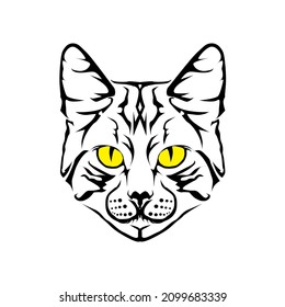 gráficos vectoriales ilustrativos de gato
bueno para el tatuaje y el logotipo