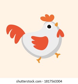 Illustration Vector Graphics Cute Chicken Stock Vector (Royalty Free ...