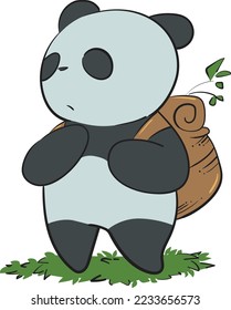 Vektorgrafik von süßen Panda-good for-t-Shirt-Aufkleber-Telefon-Gehäuse-Notebook-Cover-Keychain