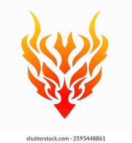 illustration vector graphics of design abstract tribal art tattoo fiery dragon head