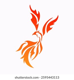 illustration vector graphics of design tribal art tattoo phoenix