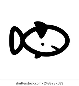 Illustration vector graphics of fish icon