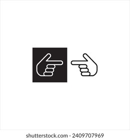 Illustration vector graphics of forefinger icon