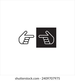 Illustration vector graphics of forefinger icon