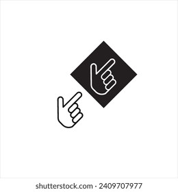 Illustration vector graphics of forefinger icon