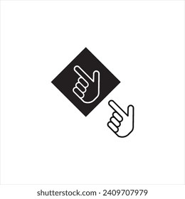 Illustration vector graphics of forefinger icon