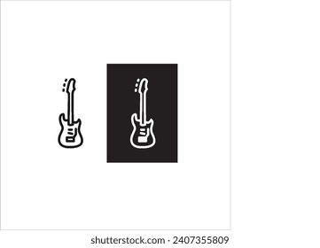 Illustration vector graphics of guitar icon