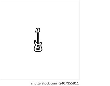 Illustration vector graphics of guitar icon