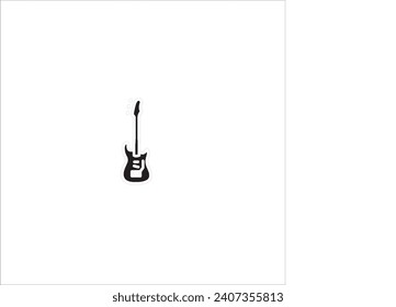 Illustration vector graphics of guitar icon