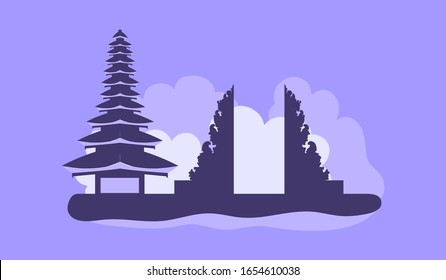 Illustration Vektorillustration-Grafik von Icon in Bali mit einem flachen Illustrationsthema, perfekt für Web-Elemente, Geschäftsreisen, Hotel-Web-Elemente, Landing-Webseiten, Banner etc.