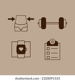 Illustration of vector graphics of icons about healthy living. Perfect for use in web design, illustration, presentations, etc.