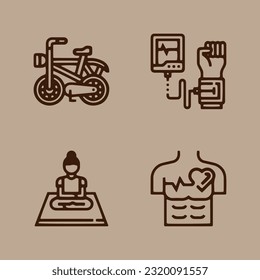 Illustration of vector graphics of icons about healthy living. Perfect for use in web design, illustration, presentations, etc.