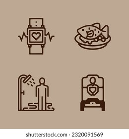 Illustration of vector graphics of icons about healthy living. Perfect for use in web design, illustration, presentations, etc.