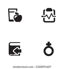 Illustration of vector graphics of icons about healthy living. Perfect for use in web design, illustration, presentations, etc.