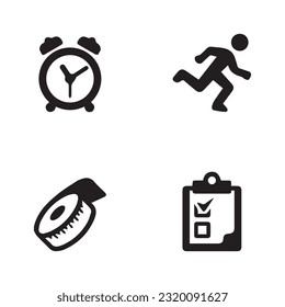 Illustration of vector graphics of icons about healthy living. Perfect for use in web design, illustration, presentations, etc.