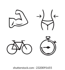 Illustration of vector graphics of icons about healthy living. Perfect for use in web design, illustration, presentations, etc.