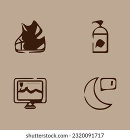 Illustration of vector graphics of icons about healthy living. Perfect for use in web design, illustration, presentations, etc.