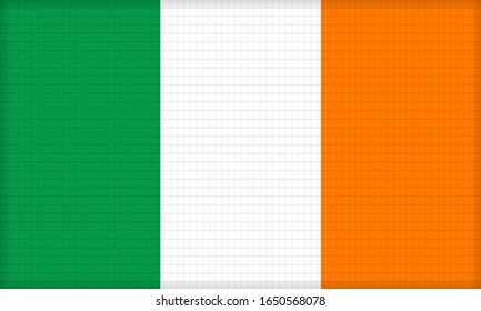 illustration vector graphics of ireland flag background with modern style, perfect to use background, banner, layout, walpapper, elements etc.