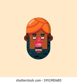 Illustration Vector Graphics of Islamic Avatar. Perfect for Avatar Profile, Aplication Assets, etc.