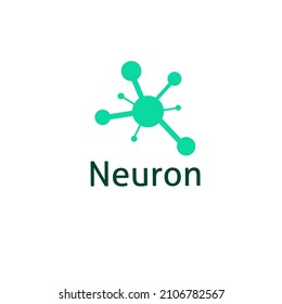 Ilustración de gráficos vectoriales del símbolo de la neurona del logotipo