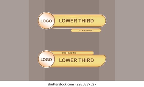 Illustration vector graphics of Lower Third Circle Gold. Suitable for used for entertainment, media social, media, business etc