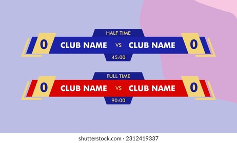 Illustration vector graphics of Lower Third Sporty with Color Blue Flat Design. Suitable for used entertainment, television, media social, media, sporty, broadcast, news etc