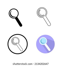 Illustration vector graphics of, icon magnifying glass