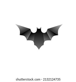 Illustration vector graphics of, template logo bat 3d style design