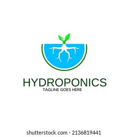 Illustration vector graphics of, template logo hydroponics