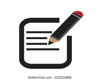 illustration vector graphics of  pen and notebook, either illustrating a document or a piece of writing