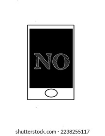 Ilustración de gráficos vectoriales de teléfono con citas y letras emoji para masaje o medios sociales