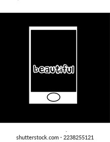 Illustration vector graphics of phone with quotes and emoji lettering for massage or social media