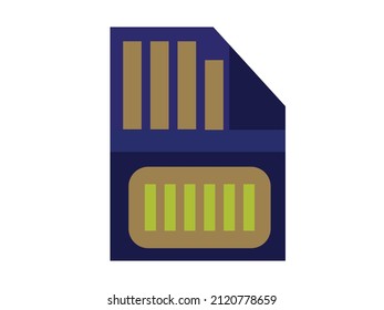 illustration vector graphics of SD card, good for SD card illustration
