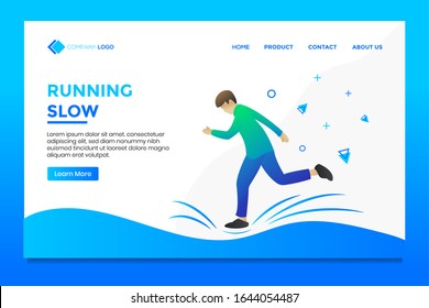 illustration vector graphics of someone running perfect for website design, landing pages, applications,template