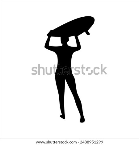 Illustration vector graphics of surf icon