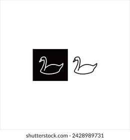 Illustration vector graphics of swan icon