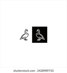 Illustration vector graphics of swan icon