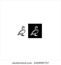 Illustration vector graphics of swan icon