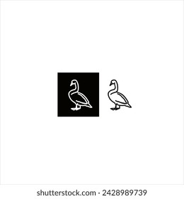 Illustration vector graphics of swan icon