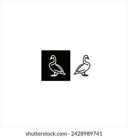 Ilustración de gráficos vectoriales de icono de cisne