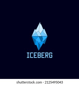 Illustration vector graphics of template logo iceberg