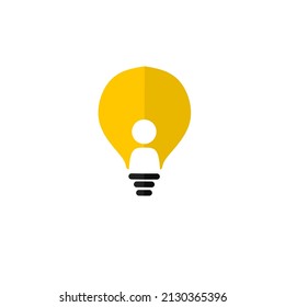 Illustration vector graphics of template logo design, icon people in middle lights bulbs