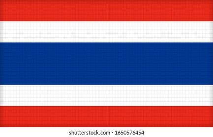 illustration vector graphics of thailand flag background with modern style, perfect to use background, banner, layout, wallpaper, elements etc.