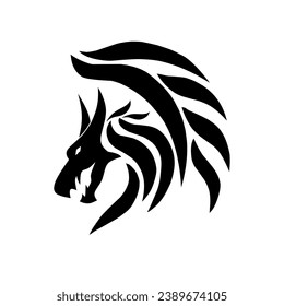 illustration vector graphics of tribal art design dragon