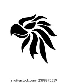 illustration vector graphics of tribal art design eagle head tattoo