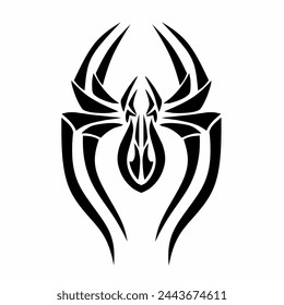 illustration vector graphics of tribal art design spider tattoo clipart