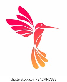 illustration vector graphics of tribal art design hummingbird tattoo on a white background